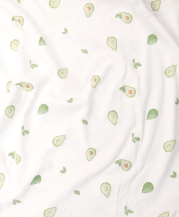 Lūmmi Avocados organic cotton fitted cot sheet