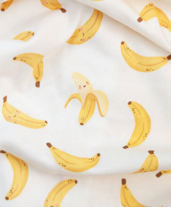 Lūmmi Bananas organic cotton fitted cot sheet